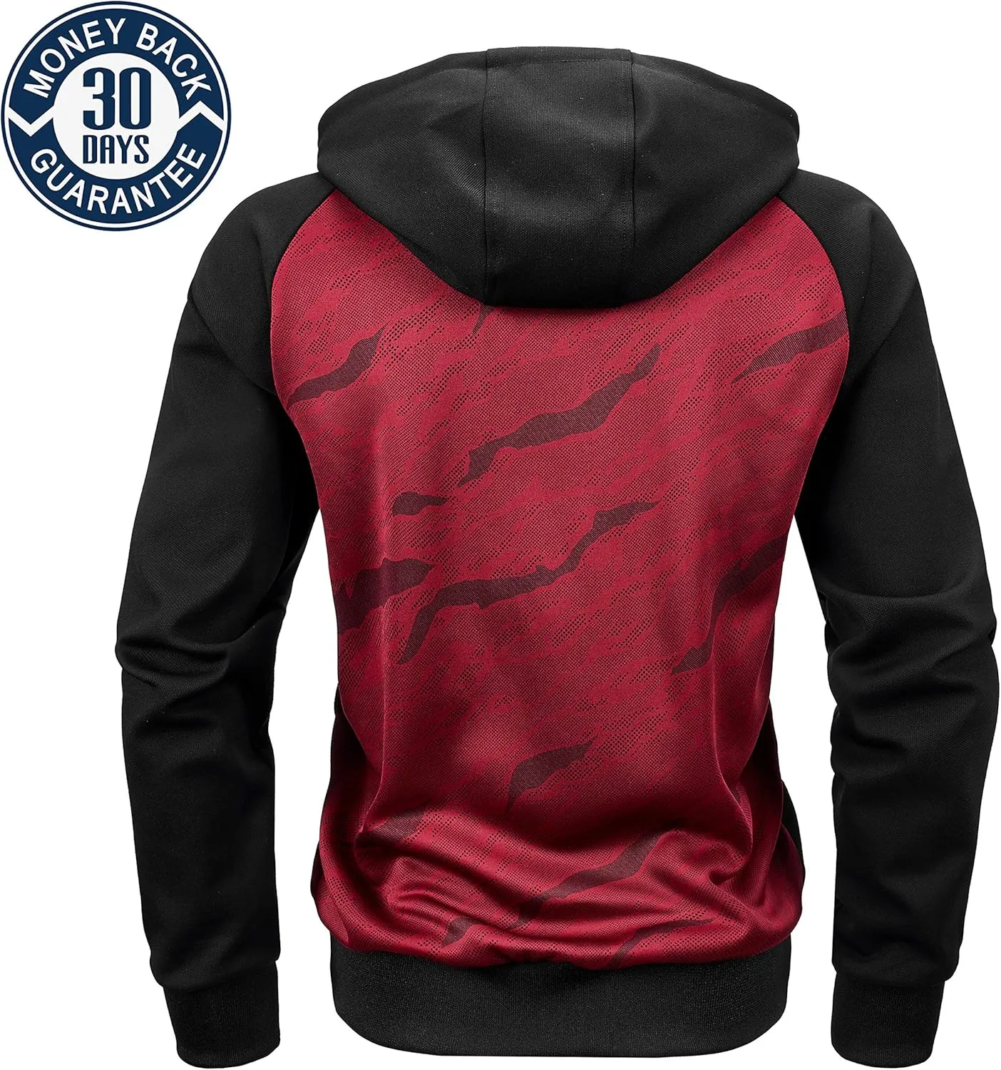 AFILOK Men's Zip Up Hoodie Fleece lightweight Sweatshirt Camo Color Block Fashion Long Sleeve Hooded WIth Kanga Pocket