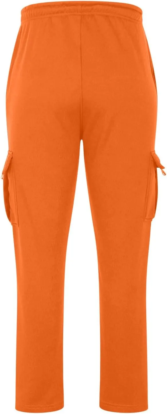 Cargo Sweatpants for Men Big and Tall Loose Fit Casual Workout Running Pants Drawstring Joggers Wide Leg Cargos