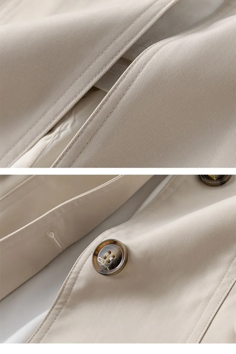 Clara - Modern cut-out trench coat/jacket with high collar and buttons