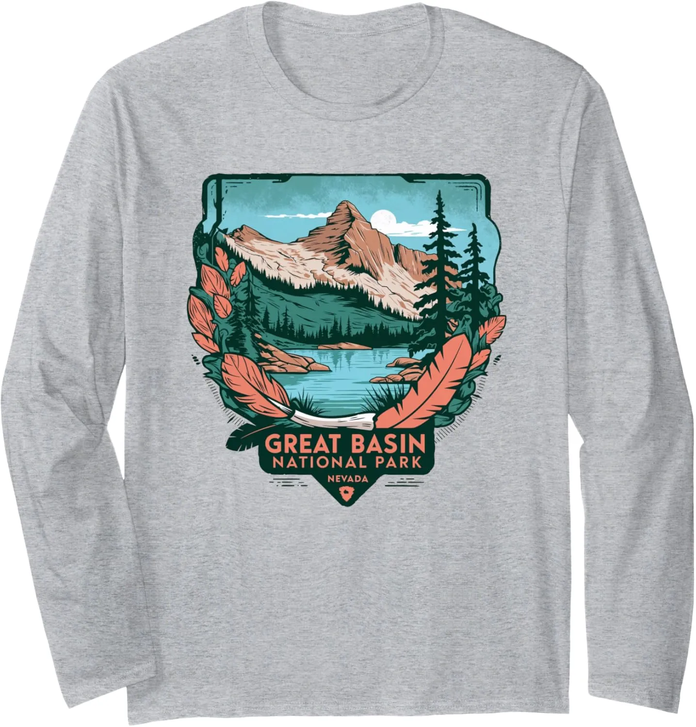 Great Basin National Park Mountain Landscape Long Sleeve T-Shirt