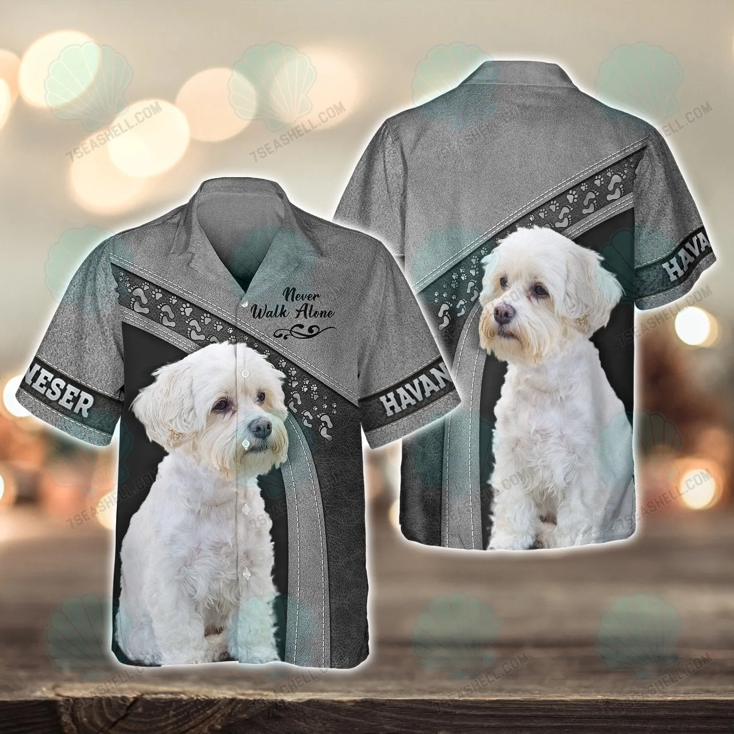 Havaneser Love White Never Walk Alone 3D Full Print Shirts, Christmas Dog Memorial Gifts for loss of Dog