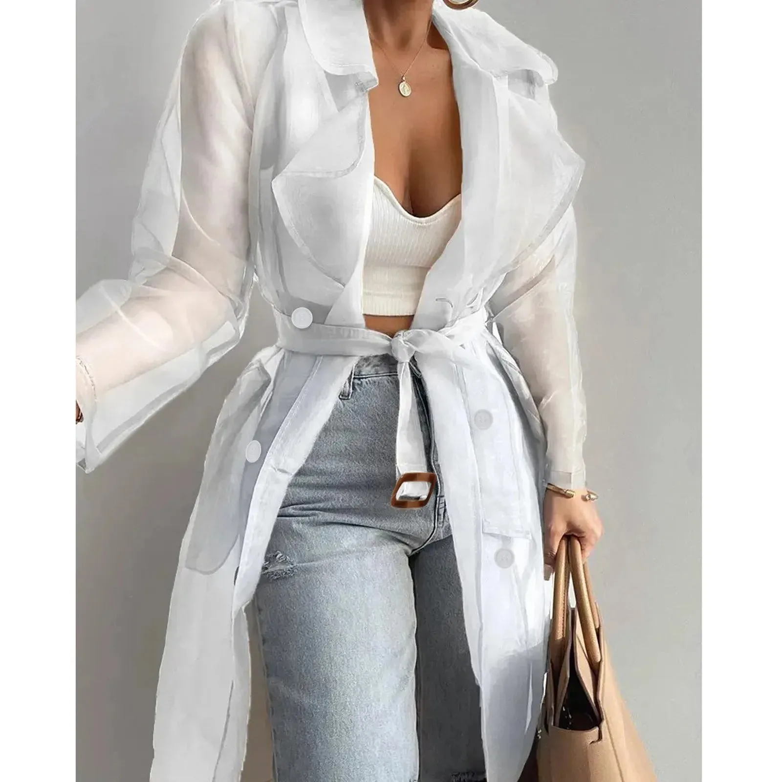 LEA | Sheer Trench Coat