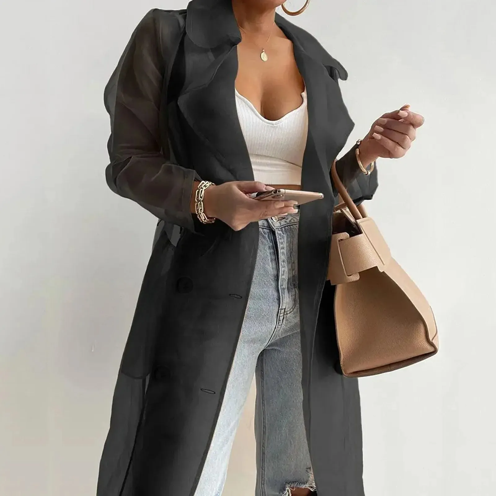 LEA | Sheer Trench Coat