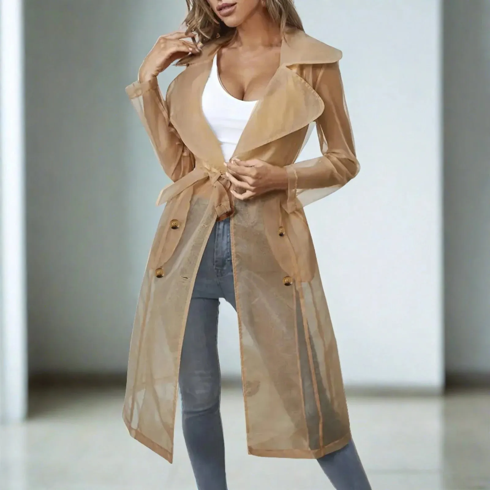 LEA | Sheer Trench Coat