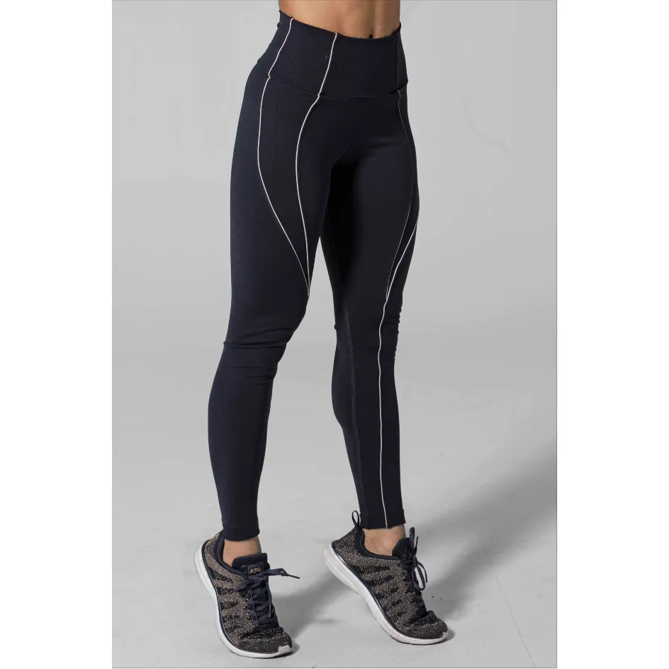 Navy with Celery Trim Path Maker Legging