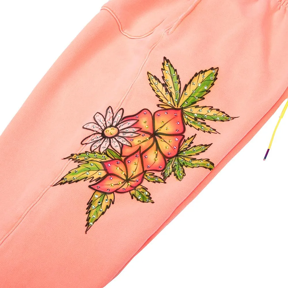 Rhinestone Sweatpants | Persian Melon