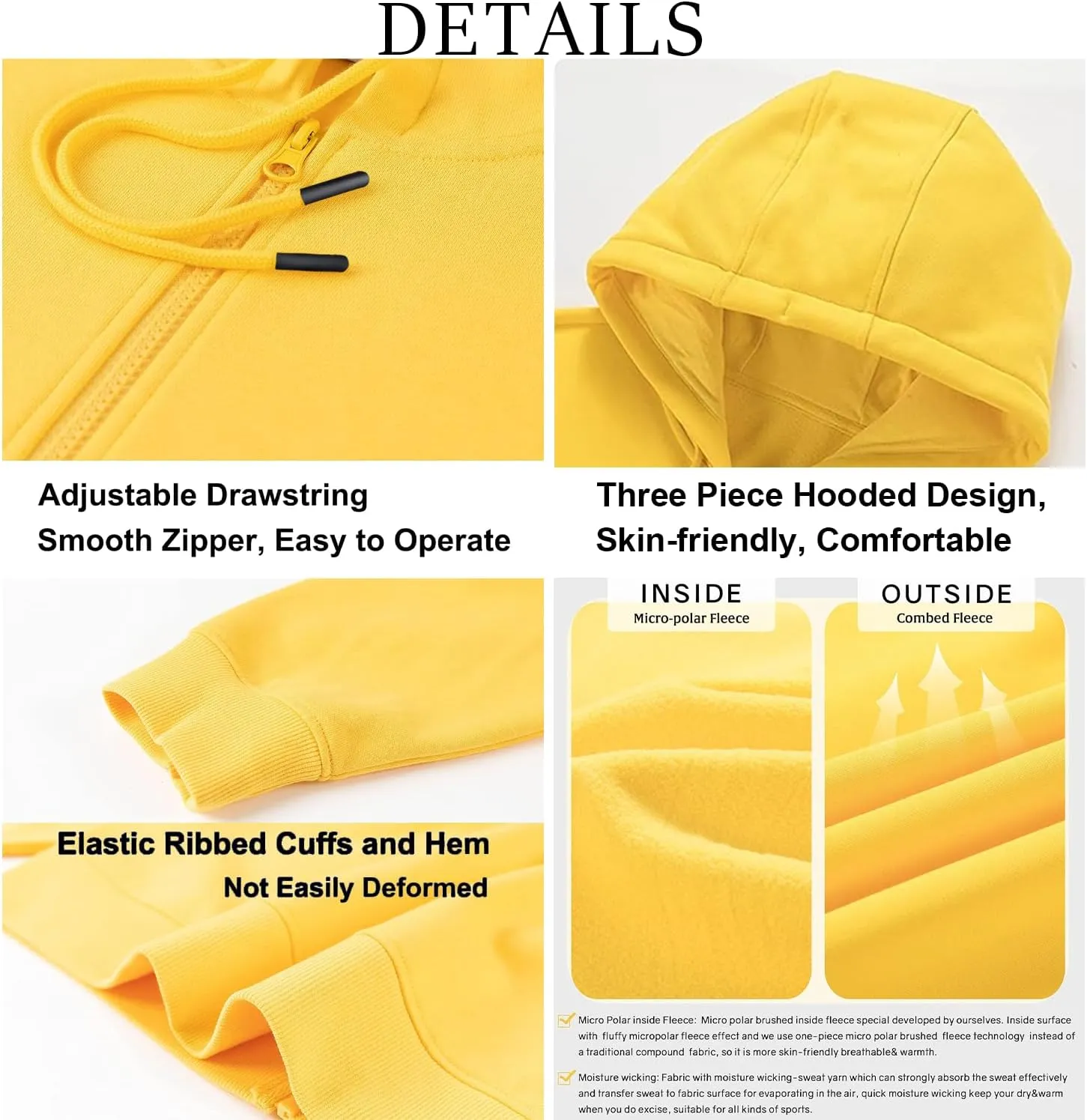 TUVEKE Men's Zip Up Hoodie Athletic Hoodies Long Sleeve Fleece Hooded Sweatshirts Lightweigt With Pockets (S-3XL)