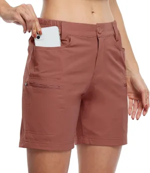 Willit Women's Shorts Hiking Cargo Golf Shorts Outdoor Summer Stretch Shorts with Pockets Water Resistant