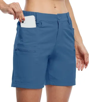 Willit Women's Shorts Hiking Cargo Golf Shorts Outdoor Summer Stretch Shorts with Pockets Water Resistant