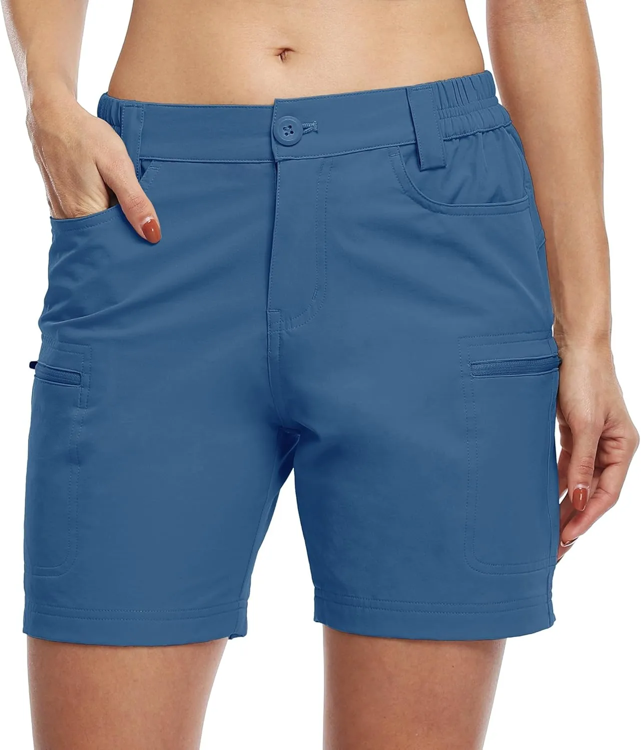 Willit Women's Shorts Hiking Cargo Golf Shorts Outdoor Summer Stretch Shorts with Pockets Water Resistant