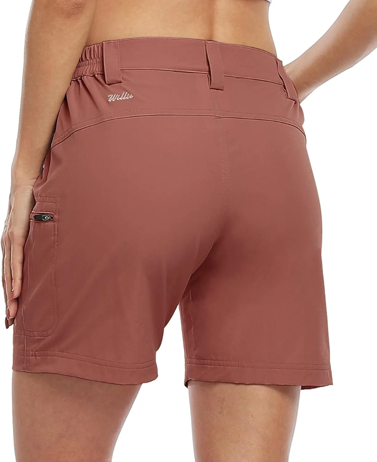 Willit Women's Shorts Hiking Cargo Golf Shorts Outdoor Summer Stretch Shorts with Pockets Water Resistant