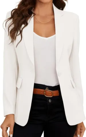 Women's Blazer, Stylish Blazer Jackets for Women, Perfect for Casual & Business Wear, Long Sleeve Blazers for Women