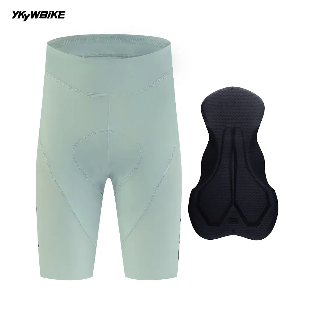 YKYW Summer Breathable Men's Cycling Shorts With Padded Road Bicycle Short MTB Bike Tight Quick Dry Fog Color